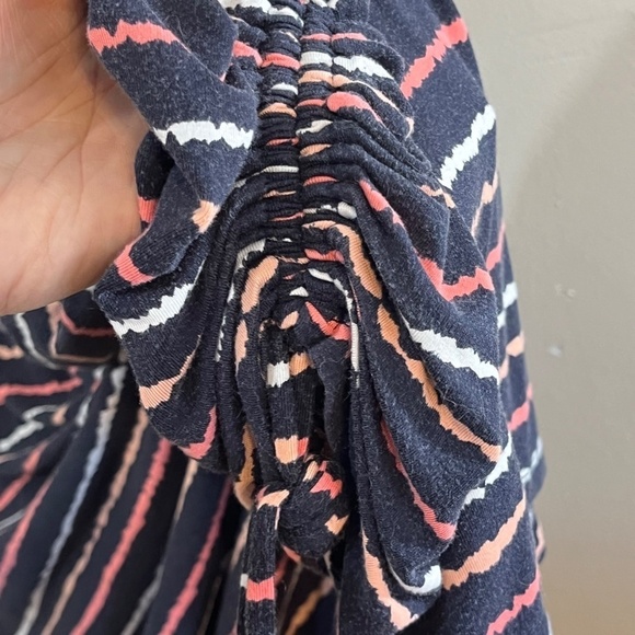 Lane Bryant Striped Midi Dress 38 Blue Retro Boho Western Skater Preppy Artsy - Picture 6 of 14